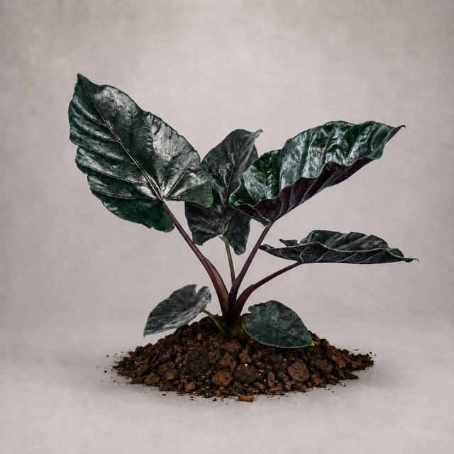 Alocasia chienlii 'Antoro Velvet' als adulte Samtpflanze