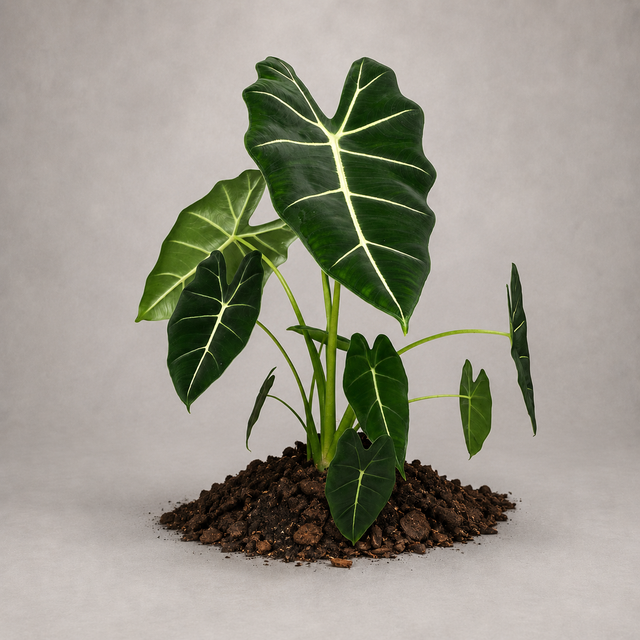 Alocasia micholitziana 'Green Velvet' als adulte Pflanze