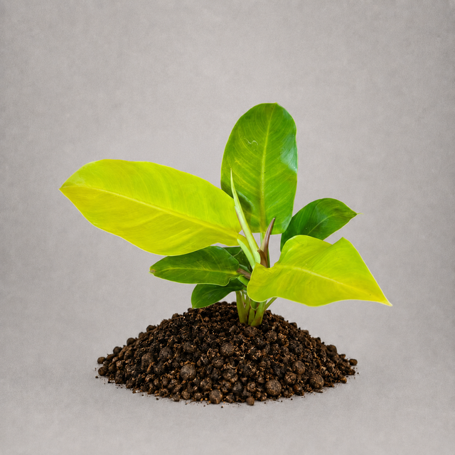 Philodendron 'Moonlight' als Jungpflanze