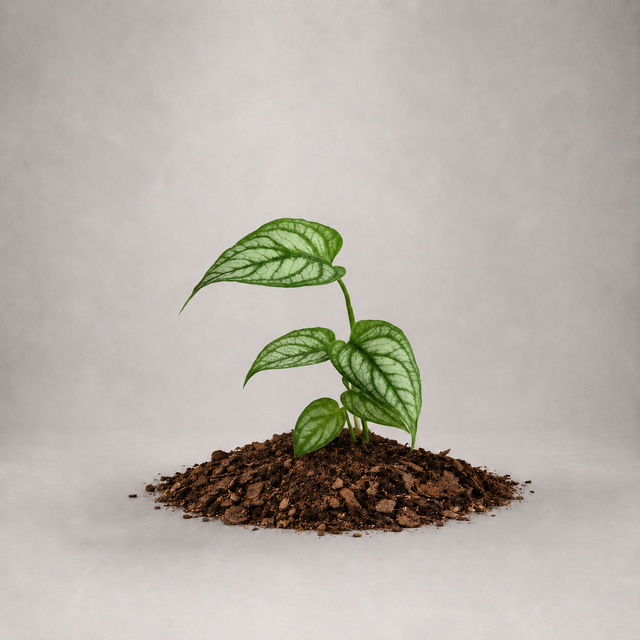 Monstera siltepecana als Jungpflanze