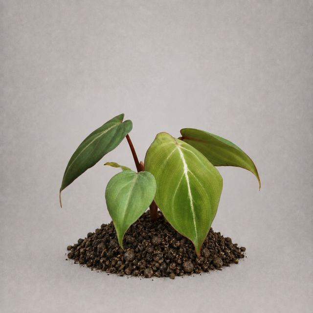 Philodendron gloriosum × lynamii als Jungpflanze