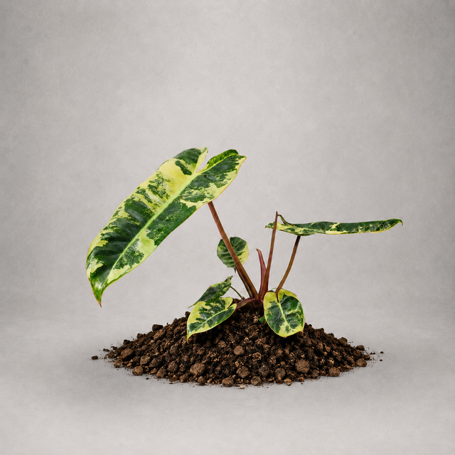 Philodendron billietiae 'Variegata' als Jungpflanze